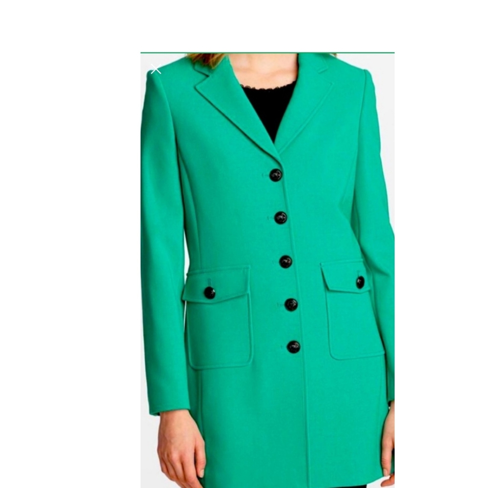 Karl Lagerfeld Paris turquoise  green Topper jacket size 16